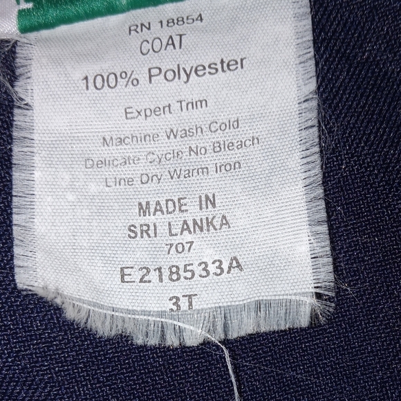 5 for $10 Rare Editions Navy & Yellow Floral 2 Button Top Coat size 2T - Picture 6 of 7